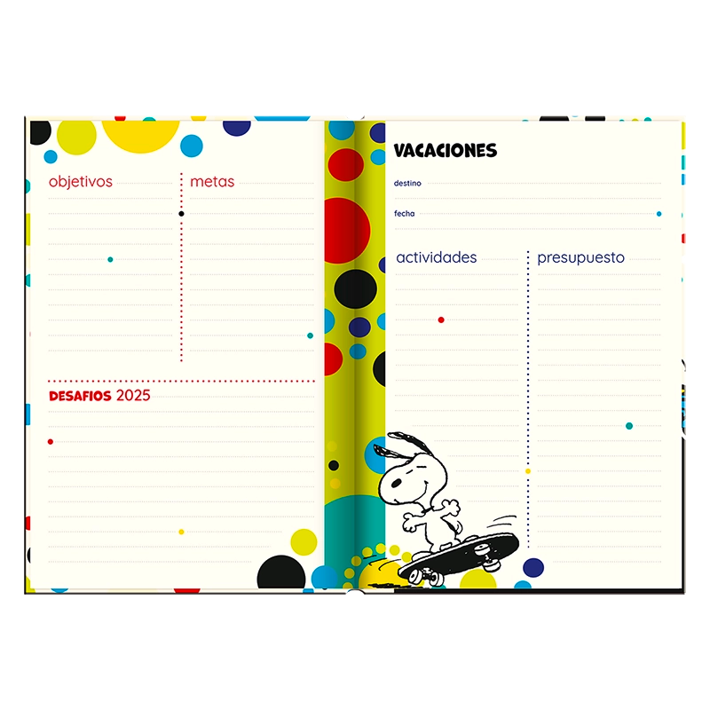 Agenda Snoopy Book 2025