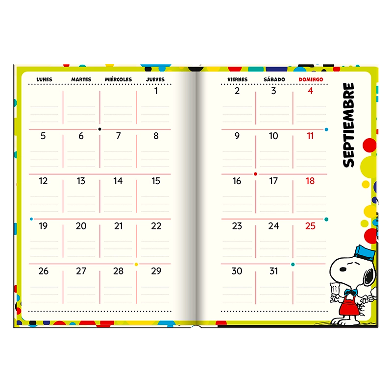 Agenda Snoopy Book 2025