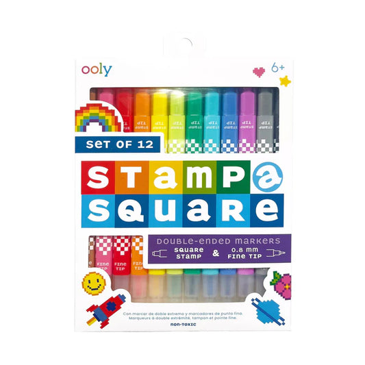 Set de 12 Marcadores de doble punta Stamp-A-Square