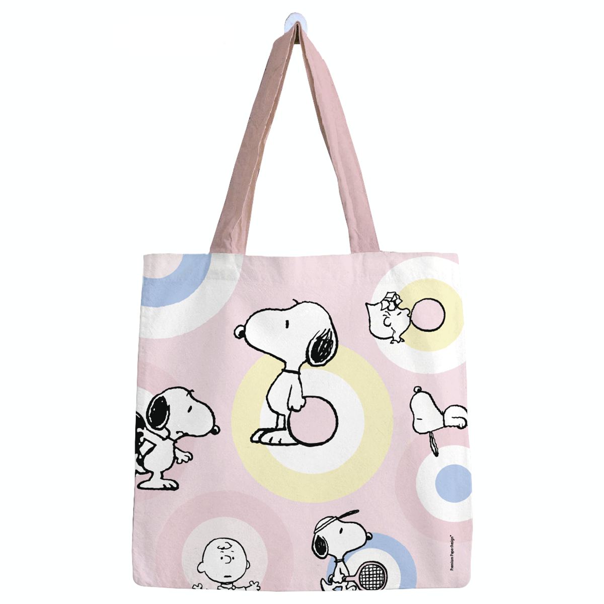 Bolsa Algodón Grande Snoopy Pastel