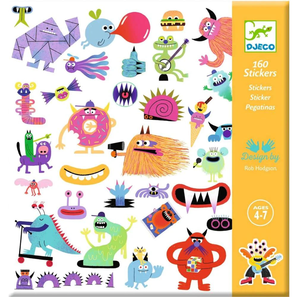 Set 160 Stickers Monstruo