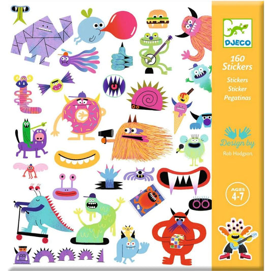 Set 160 Stickers Monstruo