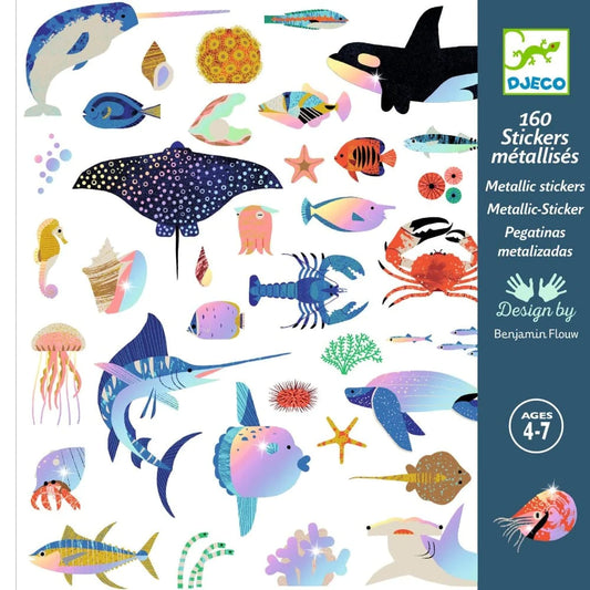 Set 160 Stickers océano