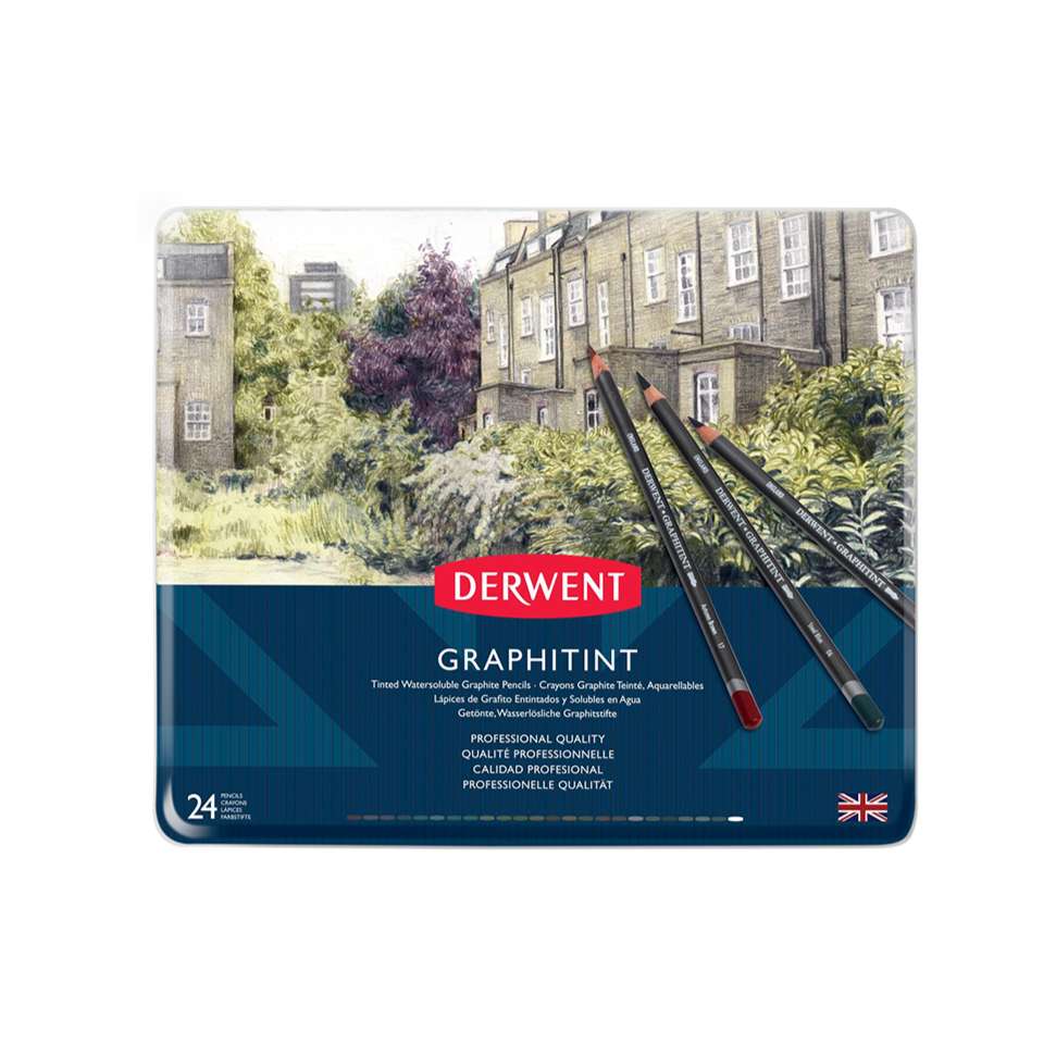 Set de 24 Lápices Grafito con Color Acuarelable Derwent Graphitint