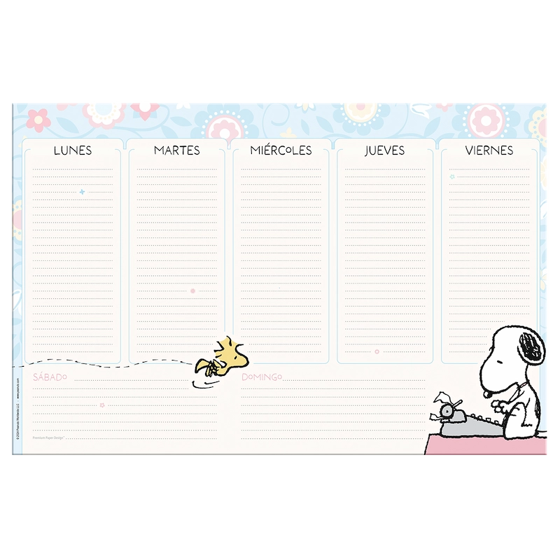 Planificador Semanal – Snoopy Pastel