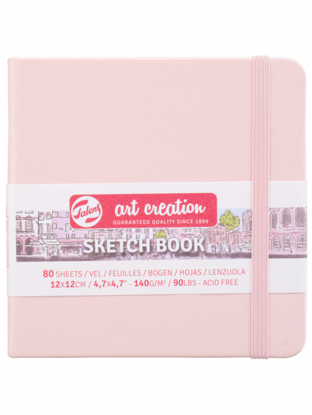 Libreta Sketchbook 12*12 cm Art Creation 140gr 80hjs Pastel Pink