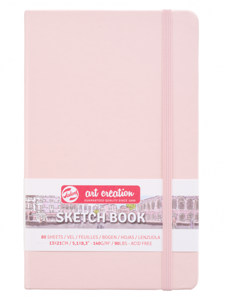 Libreta Sketchbook 13*21 cm Art Creation 140gr 80hjs Pastel Pink