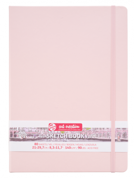 Libreta Sketchbook 21*30 cm Art Creation 140gr 80hjs Pastel Pink