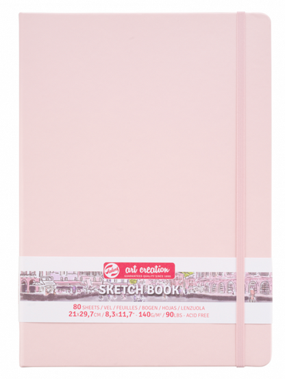 Libreta Sketchbook 21*30 cm Art Creation 140gr 80hjs Pastel Pink