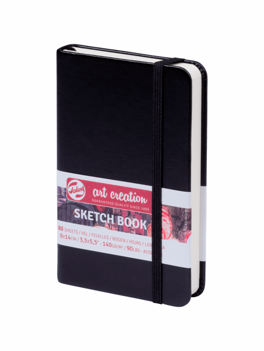 Libreta Sketchbook 9x14 cm Art Creation 140gr 80 hjs Negra