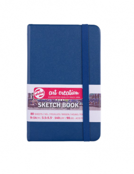 Libreta Sketchbook Art Creation 140gr 80 hjs Azul mar 9 x 14 cm