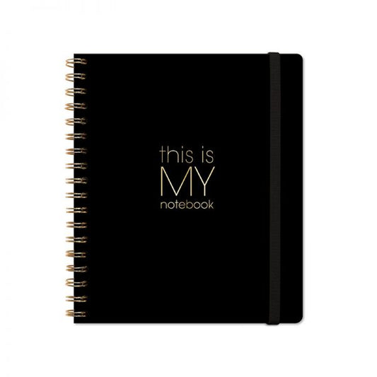 Cuaderno grande Ecocuero negro My Notebook