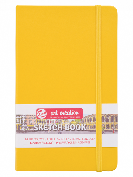 Libreta Sketchbook 13x21 cm Art Creation 140gr 80hjs Golden Yellow